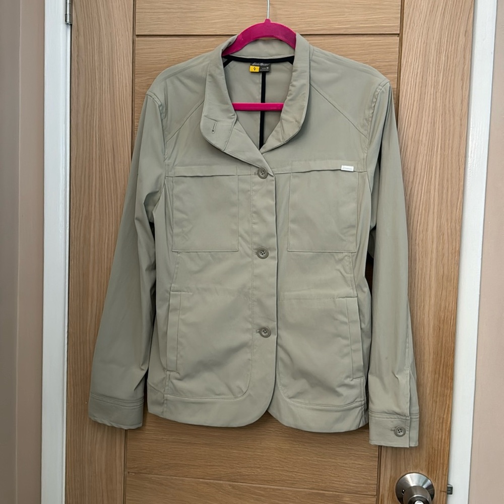 Eddie Bauer lightweight jacket coat 16 neutral color